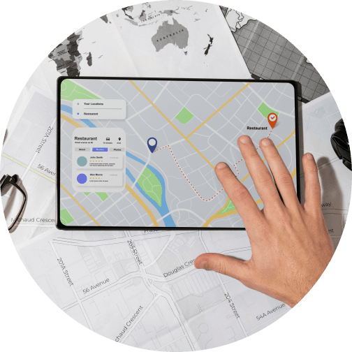 Real-time fleet tracking dashboard showing live vehicle positions on map